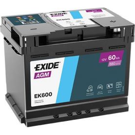 Автомобильный аккумулятор EXIDE Start-Stop AGM 6СТ-60Ah АзЕ 680A (EN) EK600