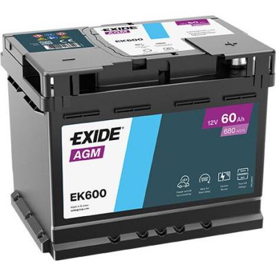 Автомобільний акумулятор EXIDE Start-Stop AGM 6СТ-60Ah АзЕ 680A (EN) EK600