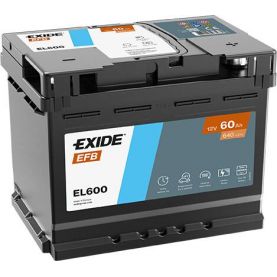 Автомобильный аккумулятор EXIDE Start-Stop EFB 6СТ-60Ah АзЕ 640A (EN) EL600