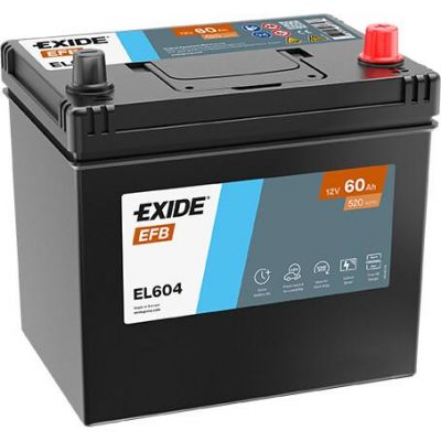 Автомобільний акумулятор EXIDE Start-Stop EFB 6СТ-60Ah АзЕ ASIA 520A (EN) EL604