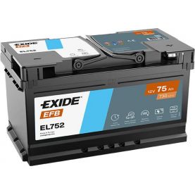 Автомобильный аккумулятор EXIDE Start-Stop EFB 6СТ-75Ah АзЕ 730A (EN) EL752 Автомобильный аккумулятор EXIDE Start-Stop EFB 6СТ-75Ah АзЕ 730A (EN) EL752