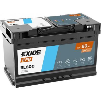 Автомобильный аккумулятор EXIDE Start-Stop EFB 6СТ-80Ah АзЕ 800A (EN) EL800