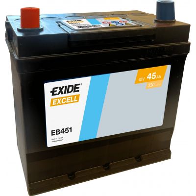 Автомобільний акумулятор EXIDE Excell 6СТ-45Ah Аз ASIA 330A (EN) EB451