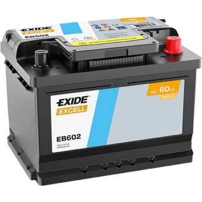 Автомобильный аккумулятор EXIDE Excell 6СТ-60Ah АзЕ 540A (EN) EB602