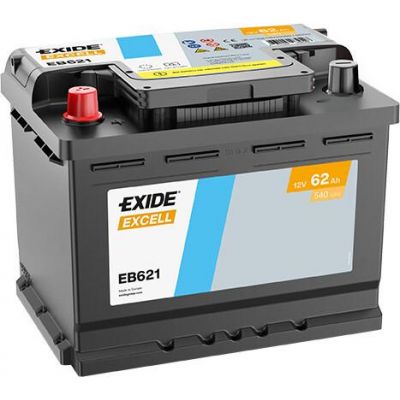 Автомобільний акумулятор EXIDE Excell 6СТ-62Ah Аз 540A (EN) EB621