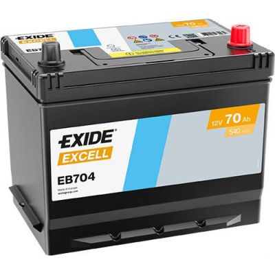 Автомобільний акумулятор EXIDE Excell 6СТ-70Ah АзЕ ASIA 540A (EN) EB704