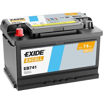 Автомобільний акумулятор EXIDE Excell 6СТ-74Ah Аз 680A (EN) EB741