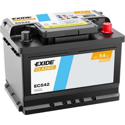Автомобильный аккумулятор EXIDE Classic 6СТ-54Ah АзЕ 500A (EN) EC542