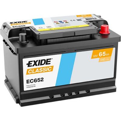Автомобильный аккумулятор EXIDE Classic 6СТ-65Ah АзЕ 540A (EN) EC652