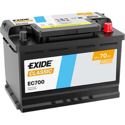 Автомобільний акумулятор EXIDE Classic 6СТ-70Ah АзЕ 640A (EN) EC700