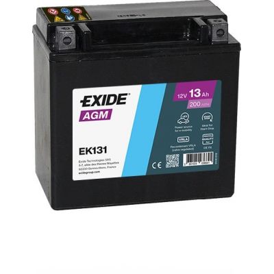 Мото аккумулятор EXIDE Start-Stop Auxiliary 6СТ-13Ah Аз 12В 200А (EN) EK131