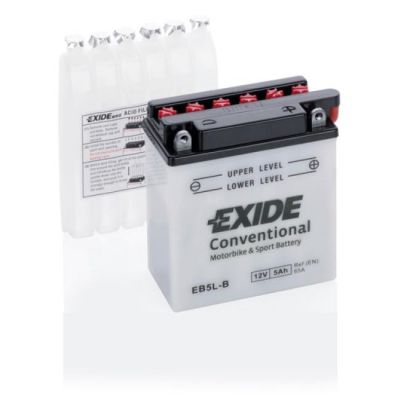 Мото аккумулятор EXIDE CONVENTIONAL 6СТ-5Ah АзЕ 12В 65А (EN) EB5L-B