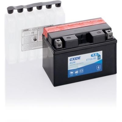 Мото акумулятор EXIDE AGM 6СТ-9,5Ah Аз 12В 130А (EN) ET12A-BS
