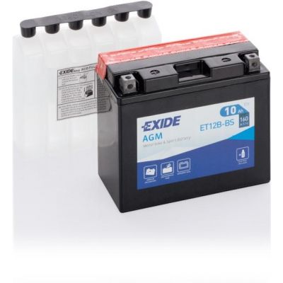 Мото аккумулятор EXIDE AGM 6СТ-10Ah АзЕ 12В 160А (EN) ET12B-BS