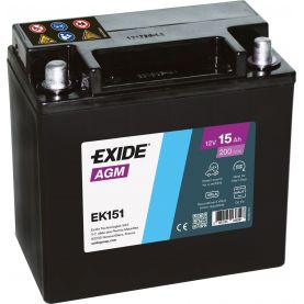 Мото акумулятор EXIDE Start-Stop Auxiliary 6СТ-15Ah Аз 12В 200А (EN) EK151