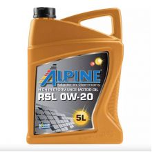 Автомобільна моторна олива Alpine RSL 0W-20 5л 0195-5