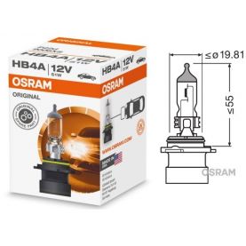 Автолампа Osram Original (P22d, HB4A, 3200К, 12V, 51W) 9006 XS прямой штекер подключения