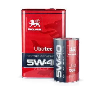 Автомобільна моторна олива WOLVER Ultratec 5W-40 5л (4л+1л)