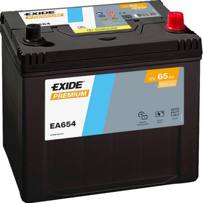 Автомобильный аккумулятор EXIDE Premium 6СТ-65Ah АзЕ ASIA 580A (EN) EA654