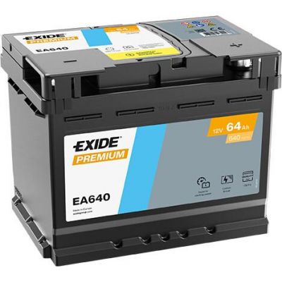 Автомобильный аккумулятор EXIDE Premium 6СТ-64Ah Аз 640A (EN) EA640