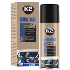 Очиститель кондиционера антибактериальный аэрозольный K2 Klima Fresh New car 150мл K222NC