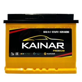 Автомобільний акумулятор KAINAR PREMIUM 6СТ-64Ah Аз 620А (EN) 064 231