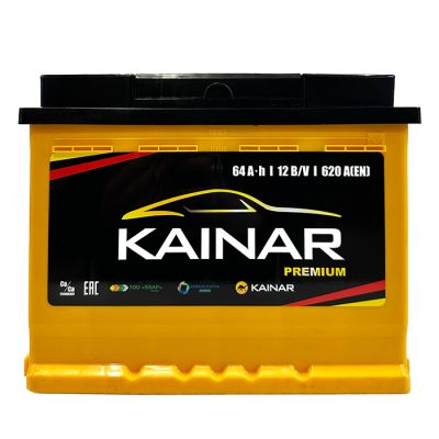 Автомобильный аккумулятор KAINAR PREMIUM 6СТ-64Ah АзЕ 620А (EN) 064 230