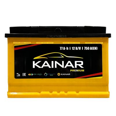Автомобильный аккумулятор KAINAR PREMIUM 6СТ-77Ah АзЕ 750А (EN) 077 230