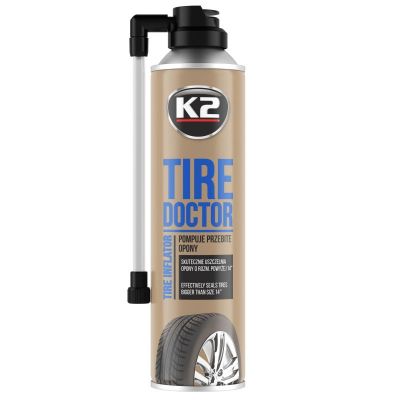 Средство для аварийной вулканизации аэрозольное K2 TIRE DOKTOR USA 500 мл K20020/B311