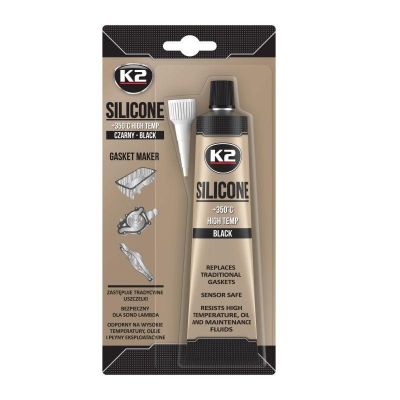 Силіконовий герметик чорний K2 Black sil bli 85г B210N