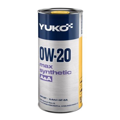 Автомоібльна  моторна олива YUKO MAX SYNTHETIC A&A 0W-20 1л 4823110400913