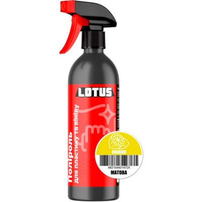 Полироль для пластика и винила LOTUS МАТ лимон 0,5л PML-L-500