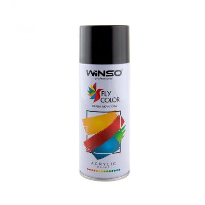 Фарба акрилова WINSO Spray чорний глянець GLOSS BLACK RAL9005 450мл 880400