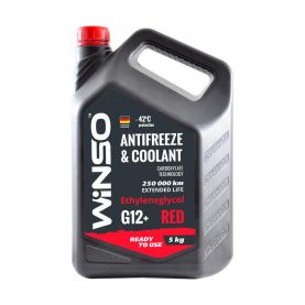 Антифриз ANTIFREEZE COOLANT WINSO -42°C RED G12+ 5кг 880910