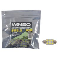 Лампы WINSO LED mini 12V SMD SV8.5 T11x36 6LEDS 5050 white 10шт 127440 Лампы WINSO LED mini 12V SMD SV8.5 T11x36 6LEDS 5050 white 10шт 127440