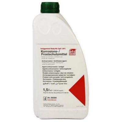 Антифриз FEBI -30°C  желто-зеленый G11 Renault 1,5л 26580 Антифриз FEBI -30°C  желто-зеленый G11 Renault 1,5л 26580