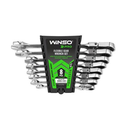 Набор ключей WINSO PRO с трещоткой и карданом CR-V 8шт 900308