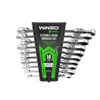 Набор ключей WINSO PRO с трещоткой и карданом CR-V 10шт 900310