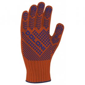 Перчатки Ладони рабочие оранжевые с ПВХ 4416