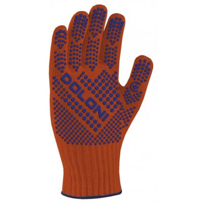Перчатки Ладони рабочие оранжевые с ПВХ 4416