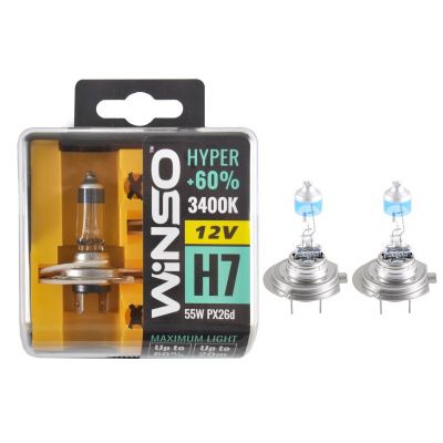 Лампа галогенна WINSO 12V H7 HYPER 55W PX26d SET 712730