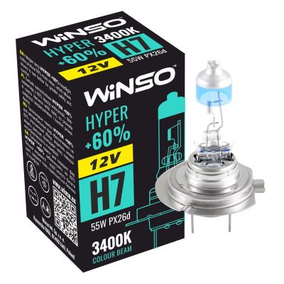 Лампа галогенна WINSO 12V H7 HYPER 55W PX26d 712720