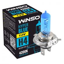 Лампа галогенная WINSO 12V H4 HYPER BLUE 4200K 60-55W P43t-38 712440