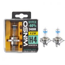 Лампа галогенная WINSO 12V H4 HYPER 60-55W P43t-38 SET 712430
