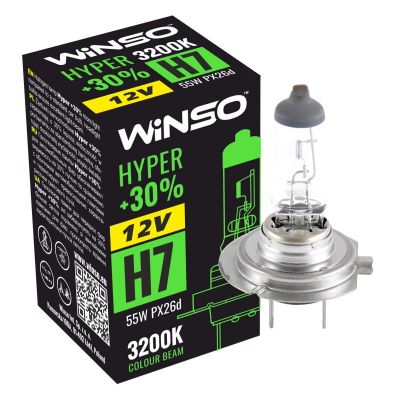 Лампа галогенна WINSO 12V H7 HYPER 55W PX26d 712700