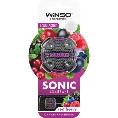 Освежитель воздуха Winso Sonic Red Berry мембранный на дефлектор 531030