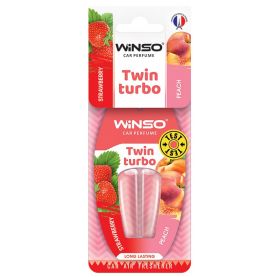 Освежитель воздуха с двойной капсулой Winso Twin Turbo Strawberry-Peach 538780