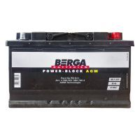 Автомобільний акумулятор BERGA Power Block AGM 6СТ-80Ah Аз 800А (EN) 5809010807502