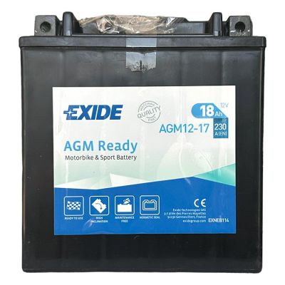 Мото аккумулятор EXIDE Ready AGM 6СТ-18Ah Аз 230А (EN) AGM12-17
