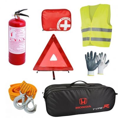 Сумка-набор автомобилиста Honda Type-R черная 2 отдела 01-138-Л